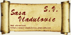 Saša Vladulović vizit kartica